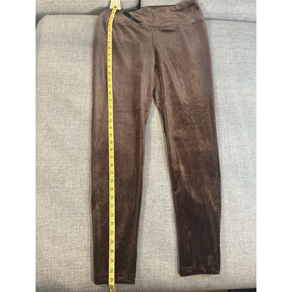 T Tahari Velour‎ Leggings Womens M Brown Pull On Stretch Lounge - Picture 11 of 12